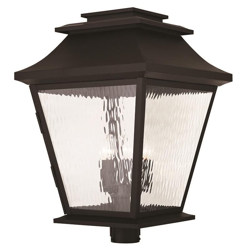 Shown in Bronze finish and Clear Water glass 